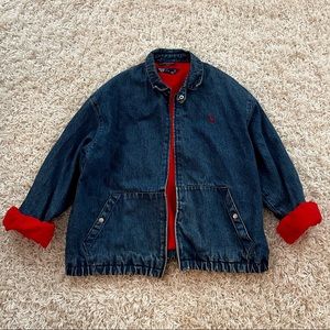 Vintage Polo Red Oversized Denim Jacket